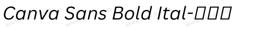 Canva Sans Bold Ital字体转换